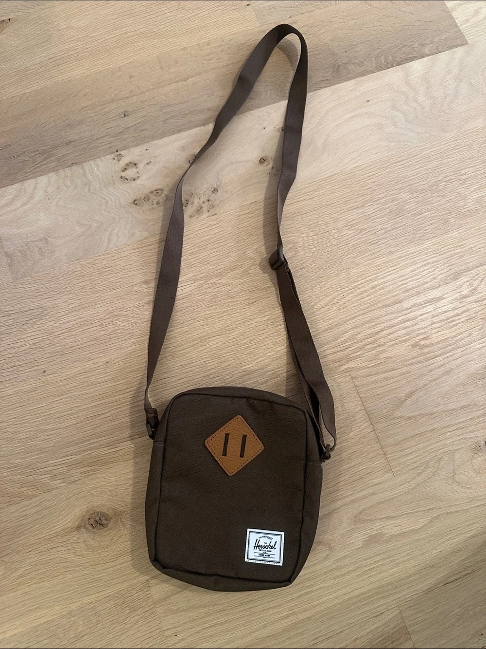 Herschel Supply Company Brown Crossbody Pouch with Tan Accent